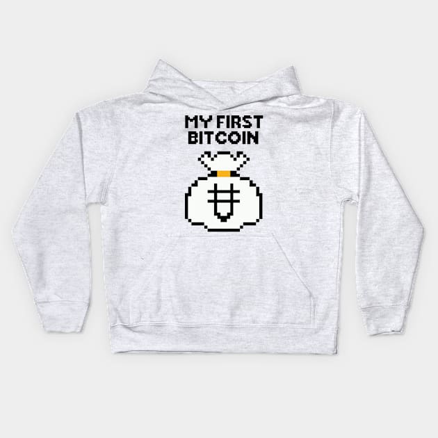 My First Bitcoin - Alex 2 Kids Hoodie by gastaocared